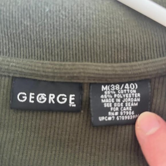 Men's George Size M. sweater. olive green - Picture 3 of 3